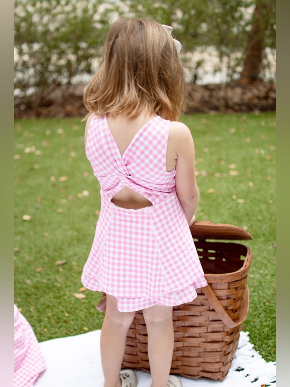 Sugar Bee Clothing Ruffle Tennis Dress Pink Gingham size 4T - Picture 2 of 10